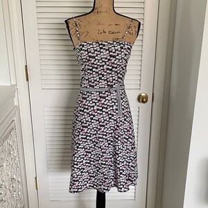 I.N. San Francisco Strapless Black and Pink Dress